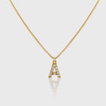 Pave Initial Charm Necklace - Alexa Kelley
