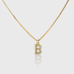 Pave Initial Charm Necklace - Alexa Kelley