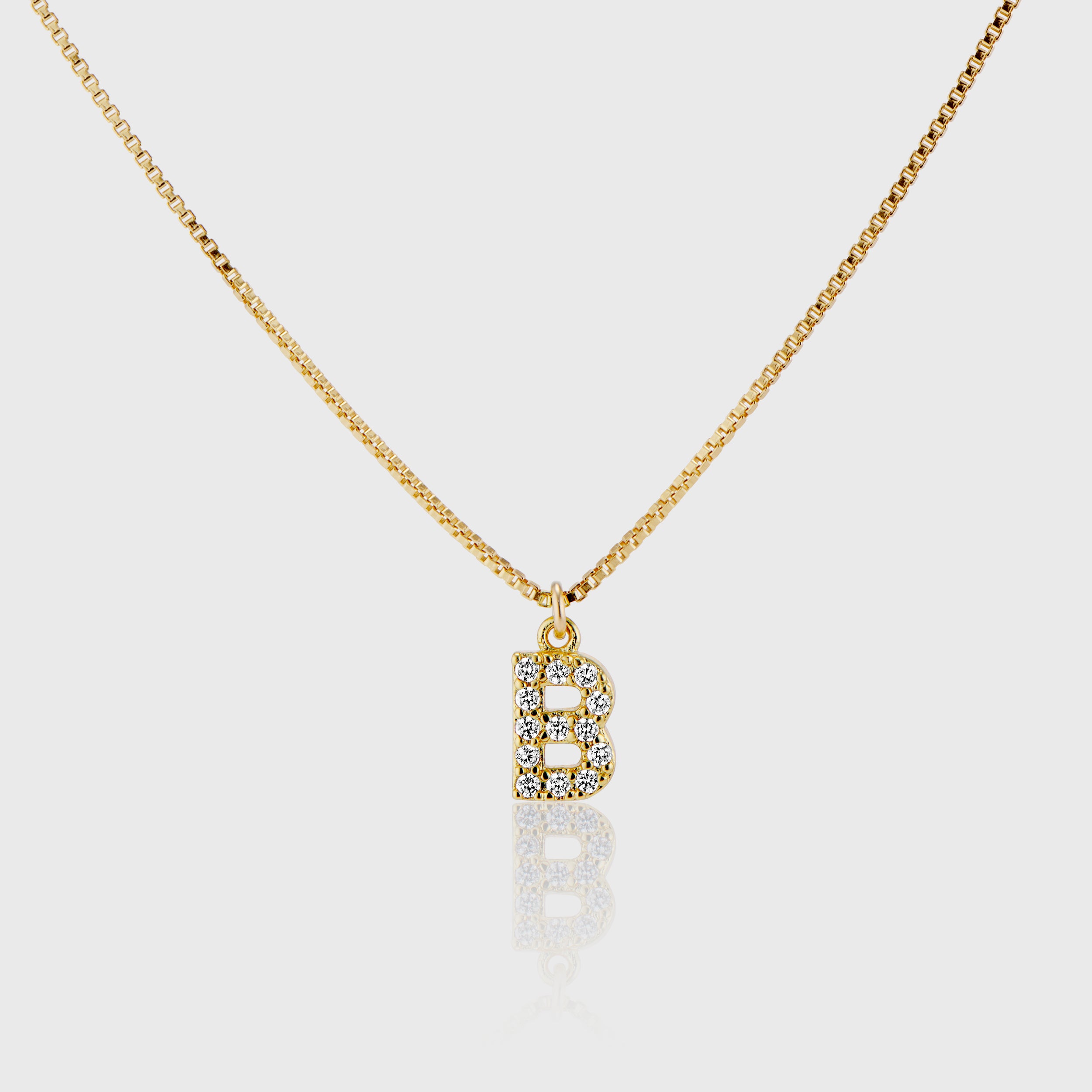 Pave Initial Charm Necklace - Alexa Kelley