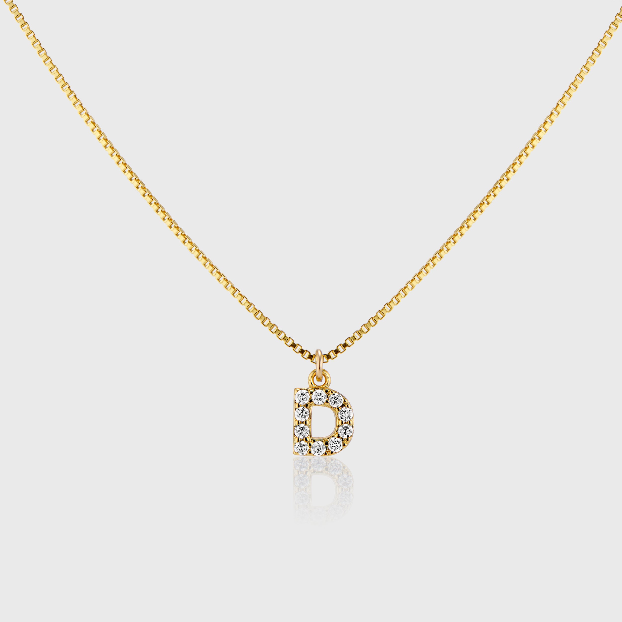 Pave Initial Charm Necklace - Alexa Kelley