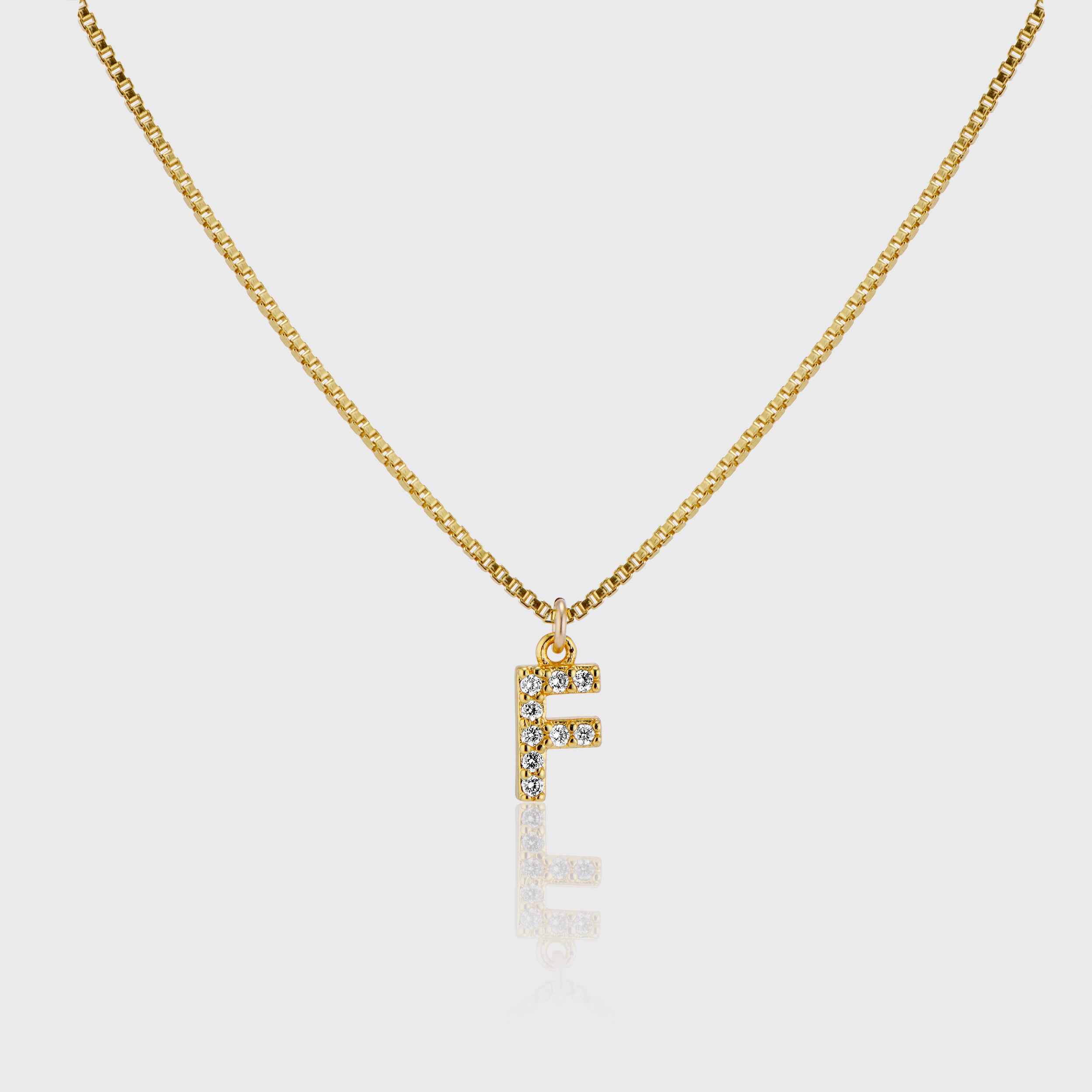 Pave Initial Charm Necklace - Alexa Kelley