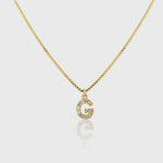 Pave Initial Charm Necklace - Alexa Kelley