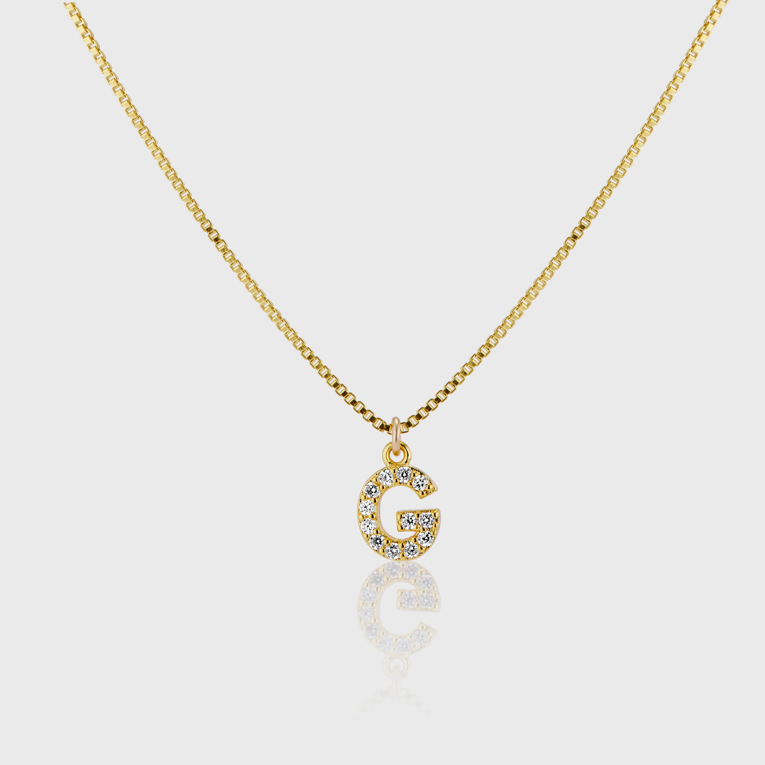 Pave Initial Charm Necklace - Alexa Kelley