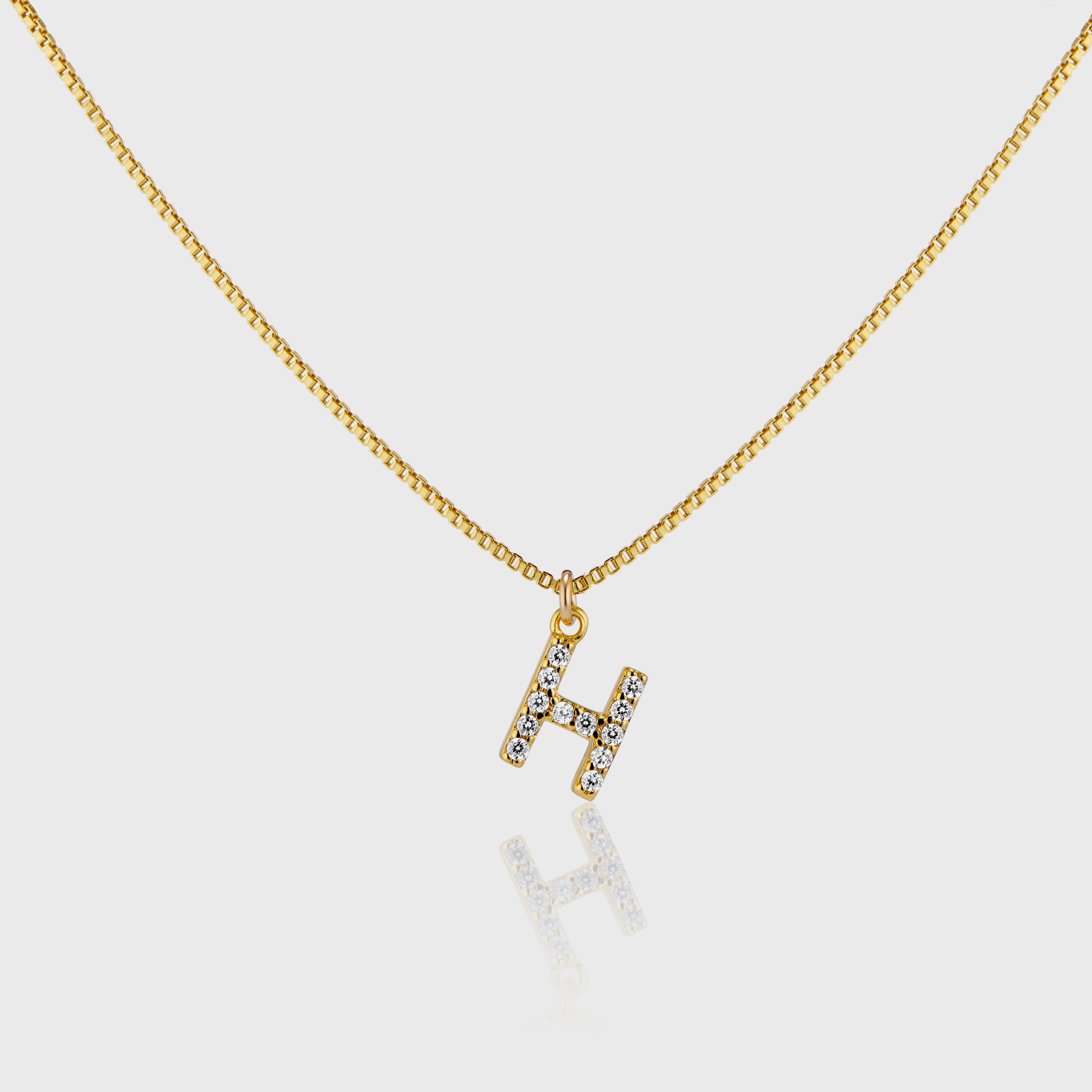 Pave Initial Charm Necklace - Alexa Kelley