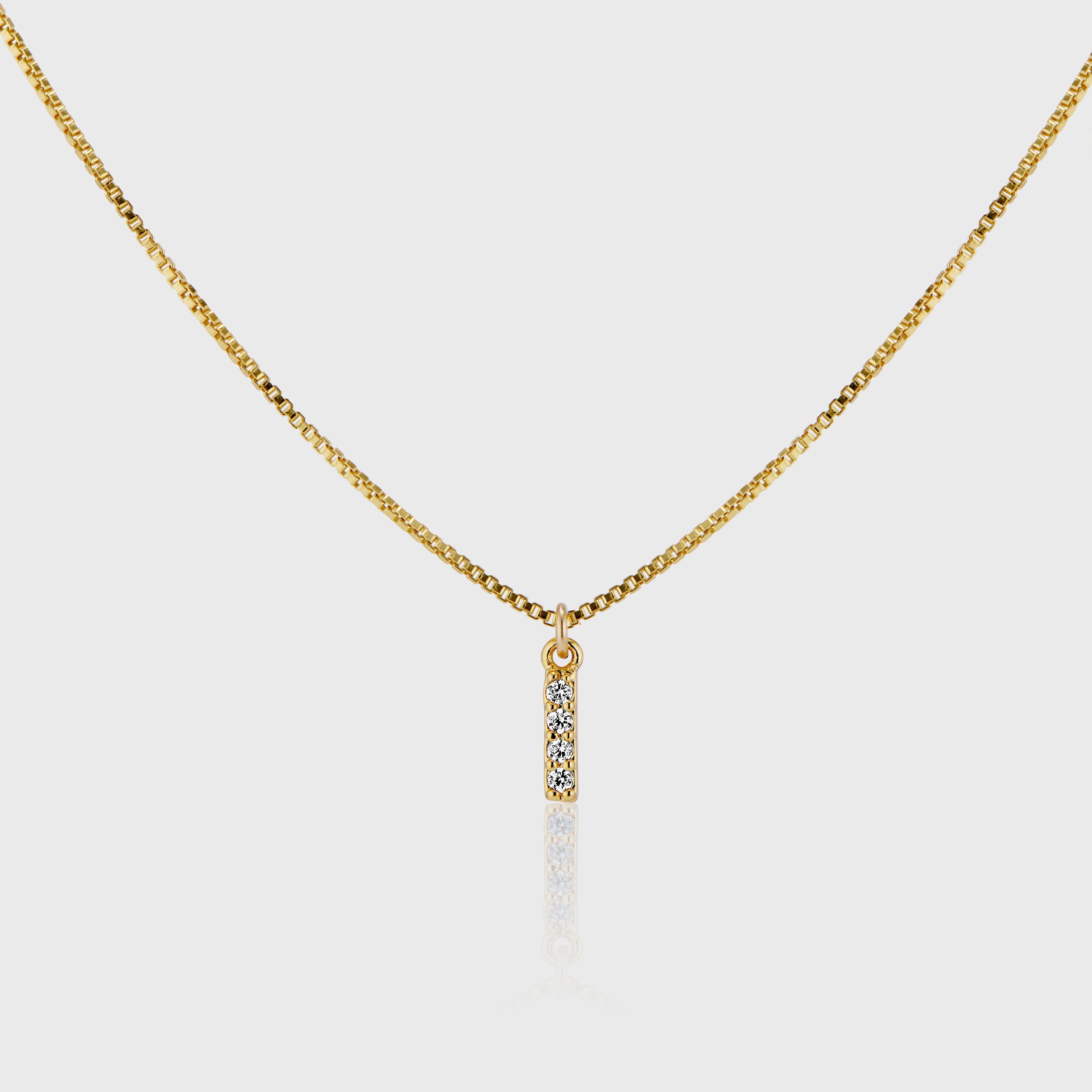 Pave Initial Charm Necklace - Alexa Kelley
