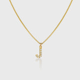 Pave Initial Charm Necklace - Alexa Kelley
