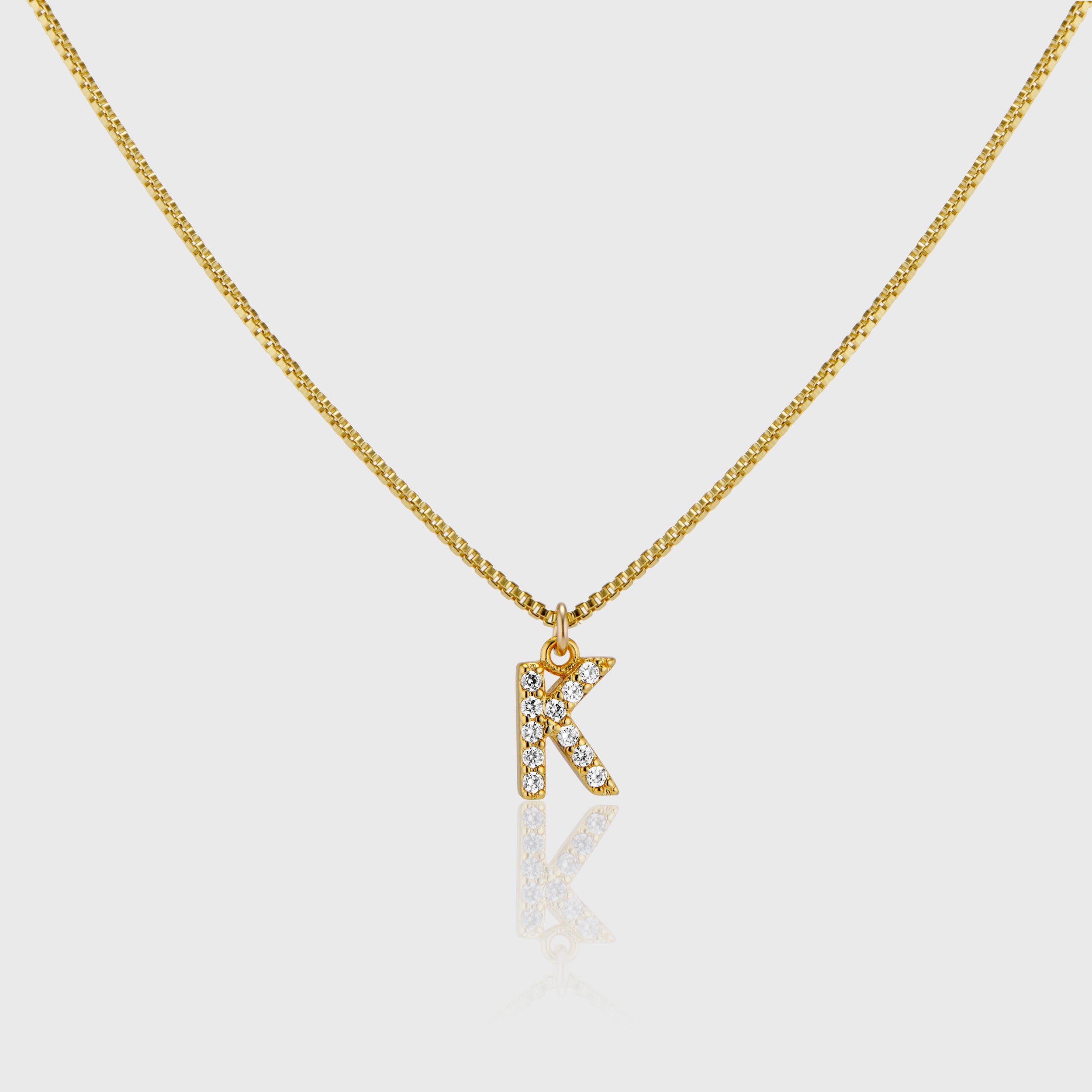 Pave Initial Charm Necklace - Alexa Kelley