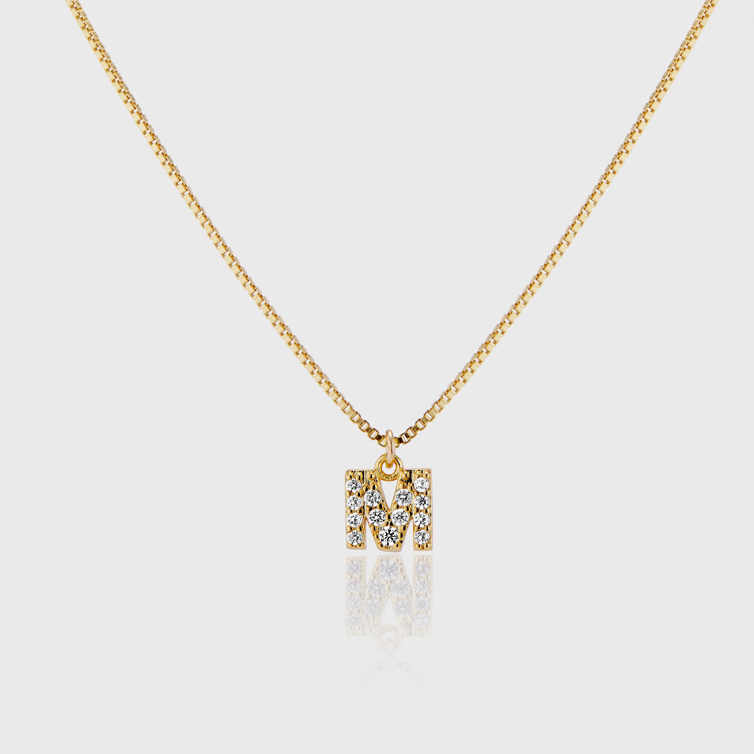Pave Initial Charm Necklace - Alexa Kelley