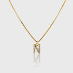 Pave Initial Charm Necklace - Alexa Kelley