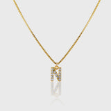 Pave Initial Charm Necklace - Alexa Kelley