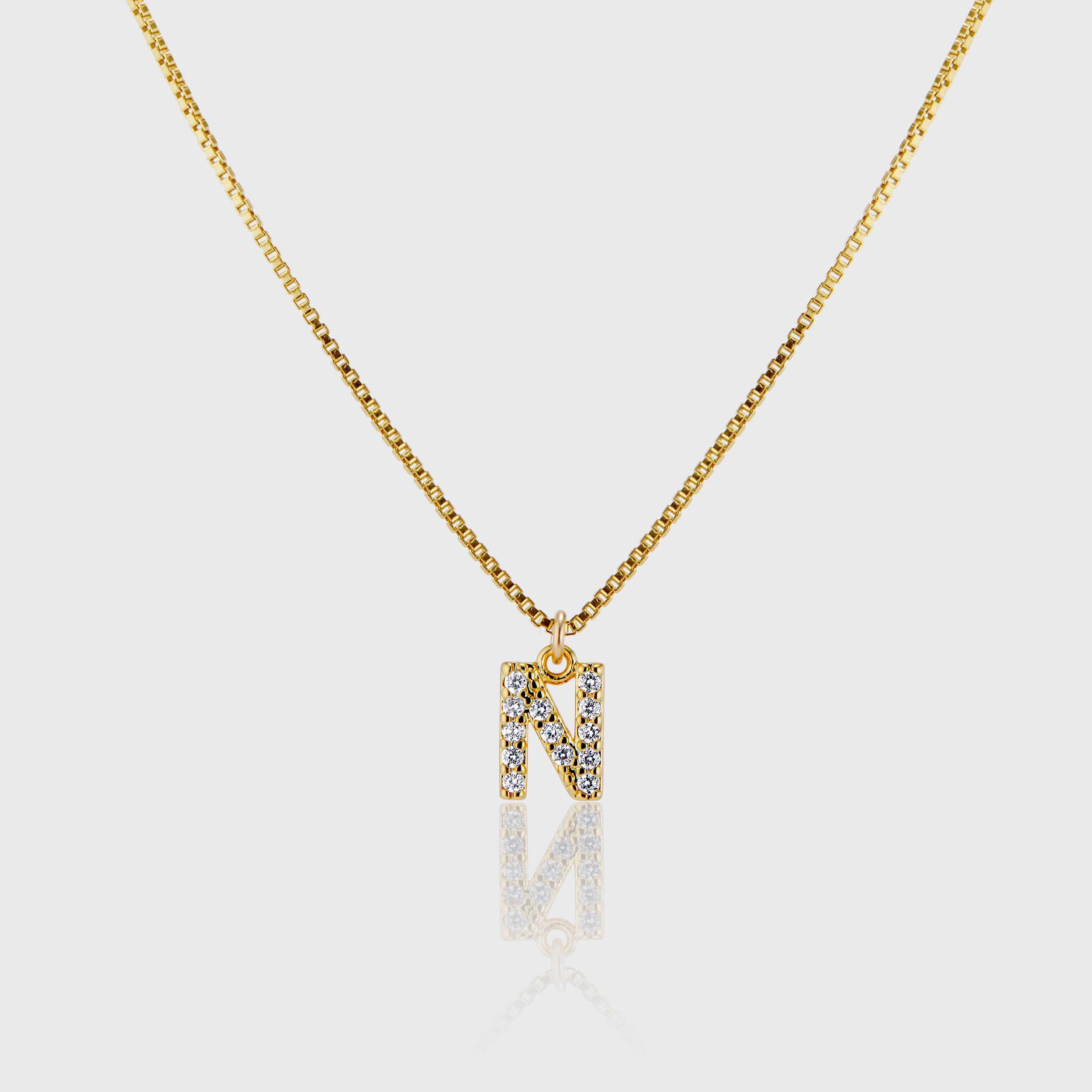 Pave Initial Charm Necklace - Alexa Kelley
