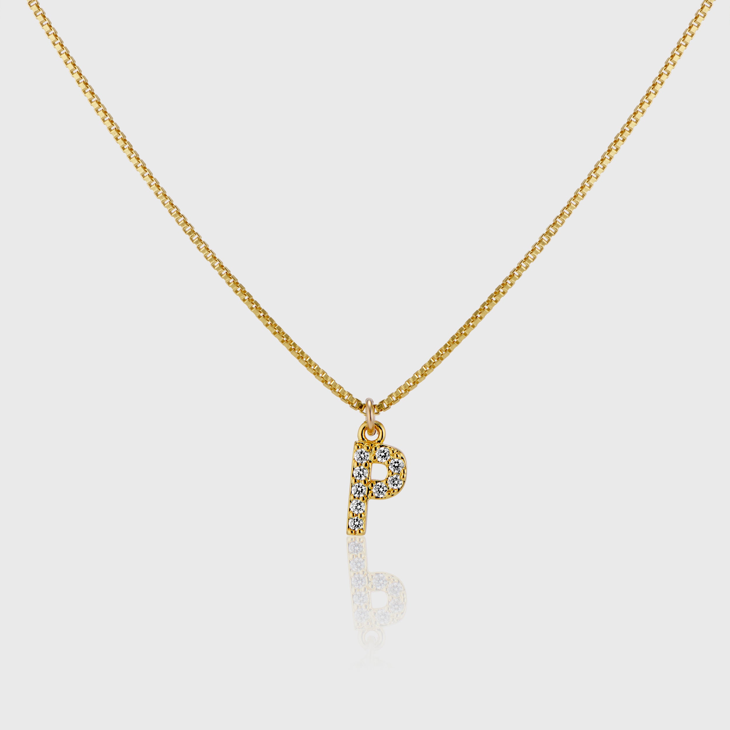 Pave Initial Charm Necklace - Alexa Kelley