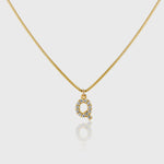 Pave Initial Charm Necklace - Alexa Kelley