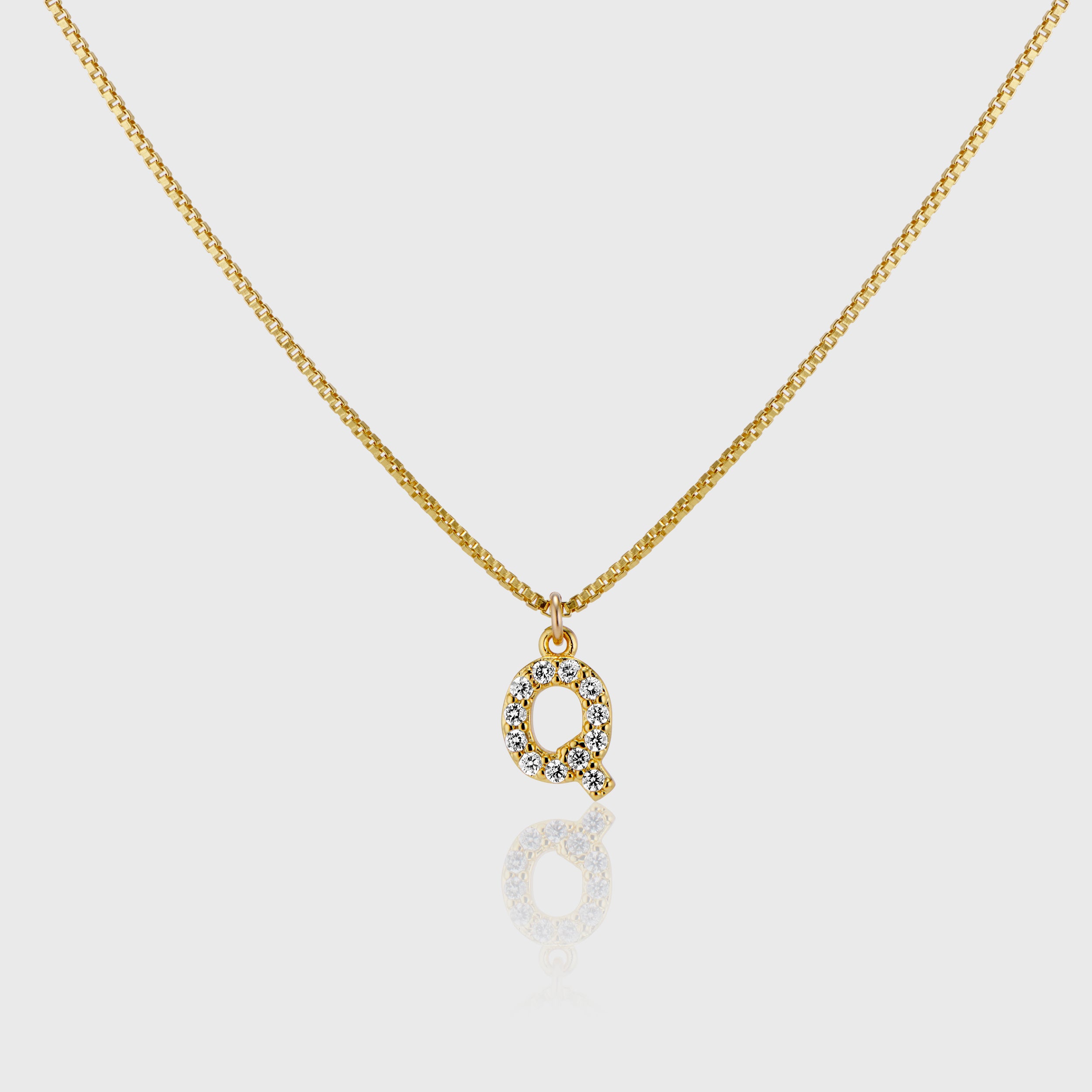 Pave Initial Charm Necklace - Alexa Kelley