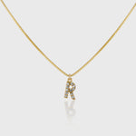 Pave Initial Charm Necklace - Alexa Kelley