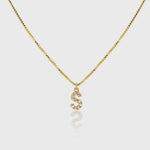 Pave Initial Charm Necklace - Alexa Kelley