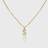 Pave Initial Charm Necklace - Alexa Kelley