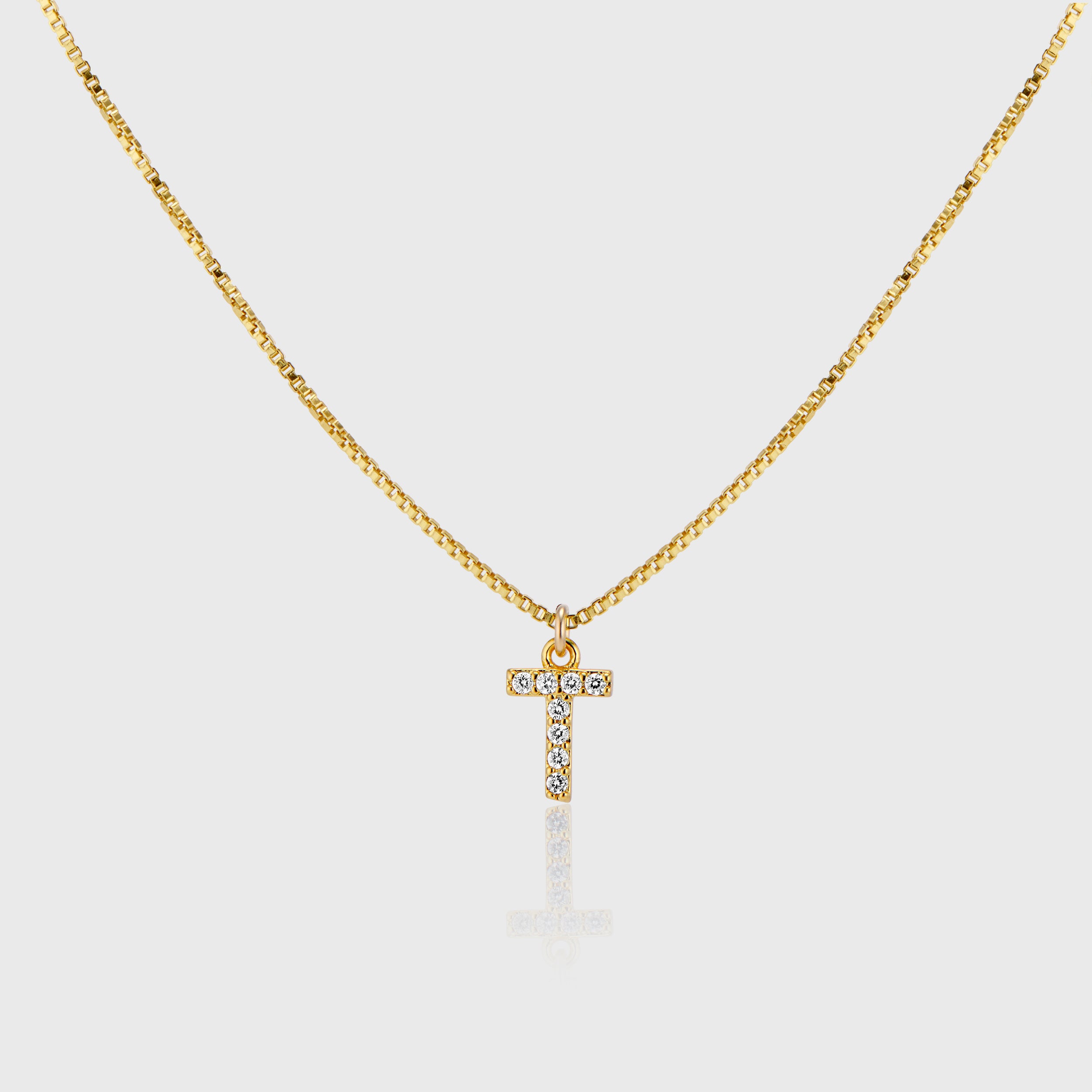 Pave Initial Charm Necklace - Alexa Kelley
