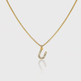 Pave Initial Charm Necklace - Alexa Kelley
