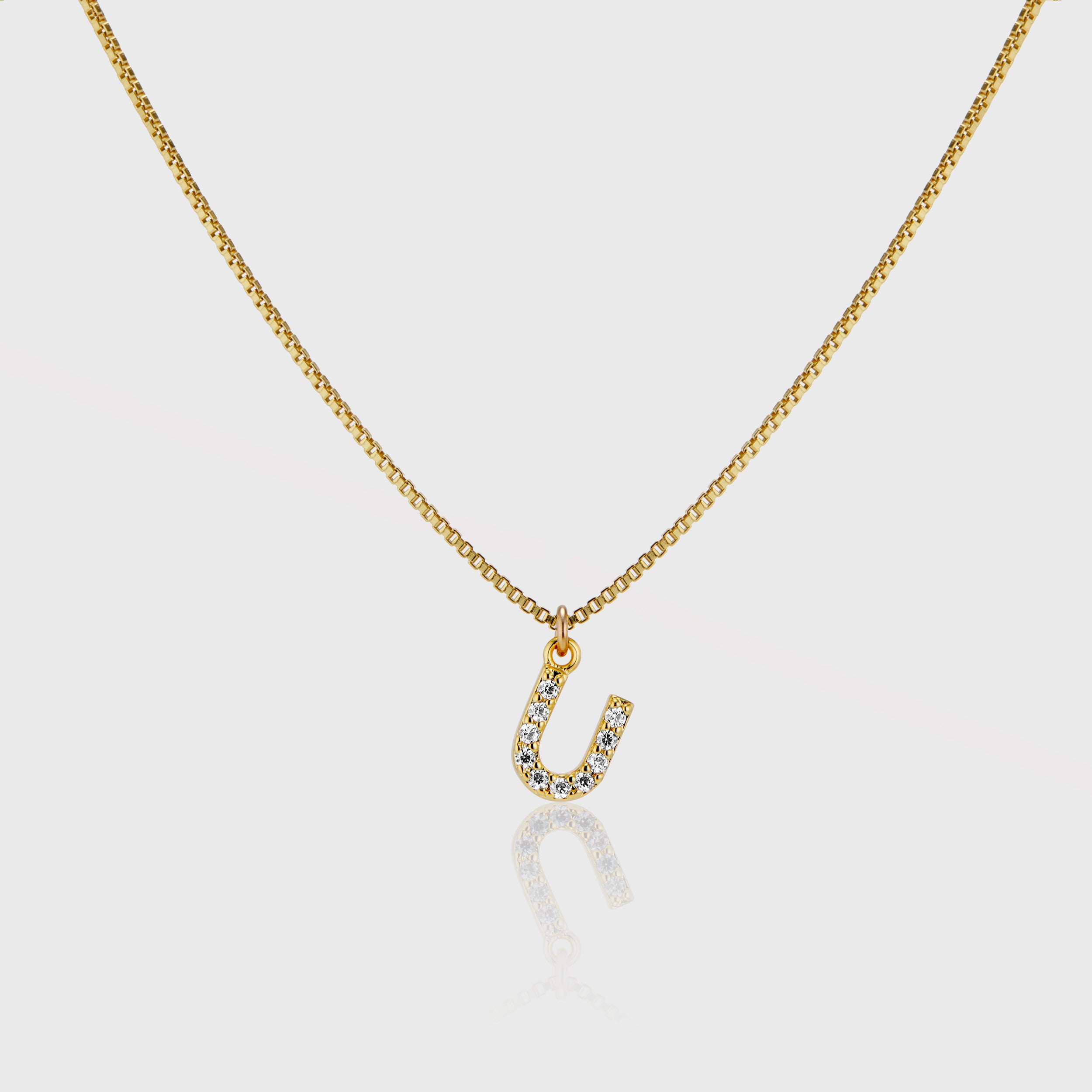 Pave Initial Charm Necklace - Alexa Kelley