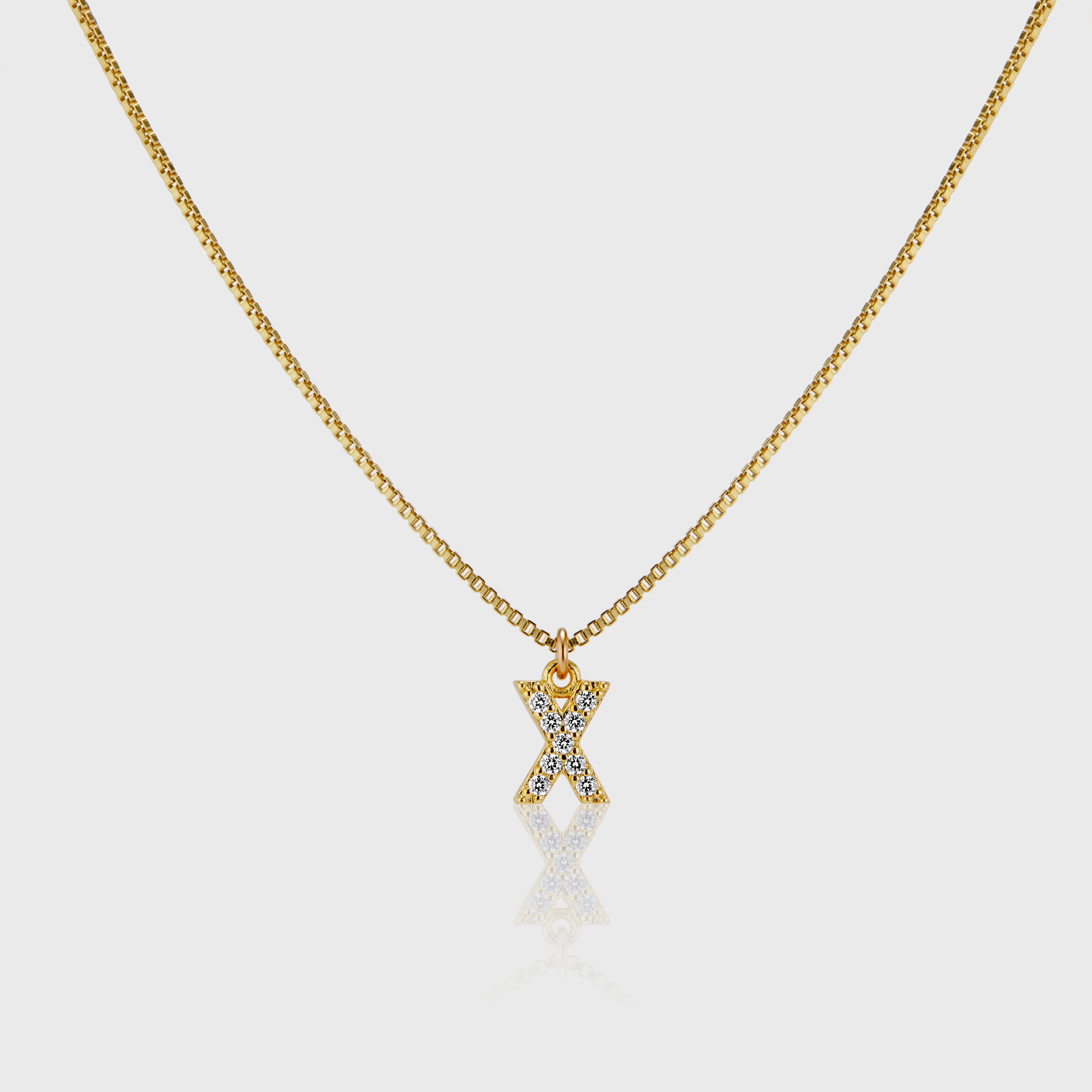Pave Initial Charm Necklace - Alexa Kelley
