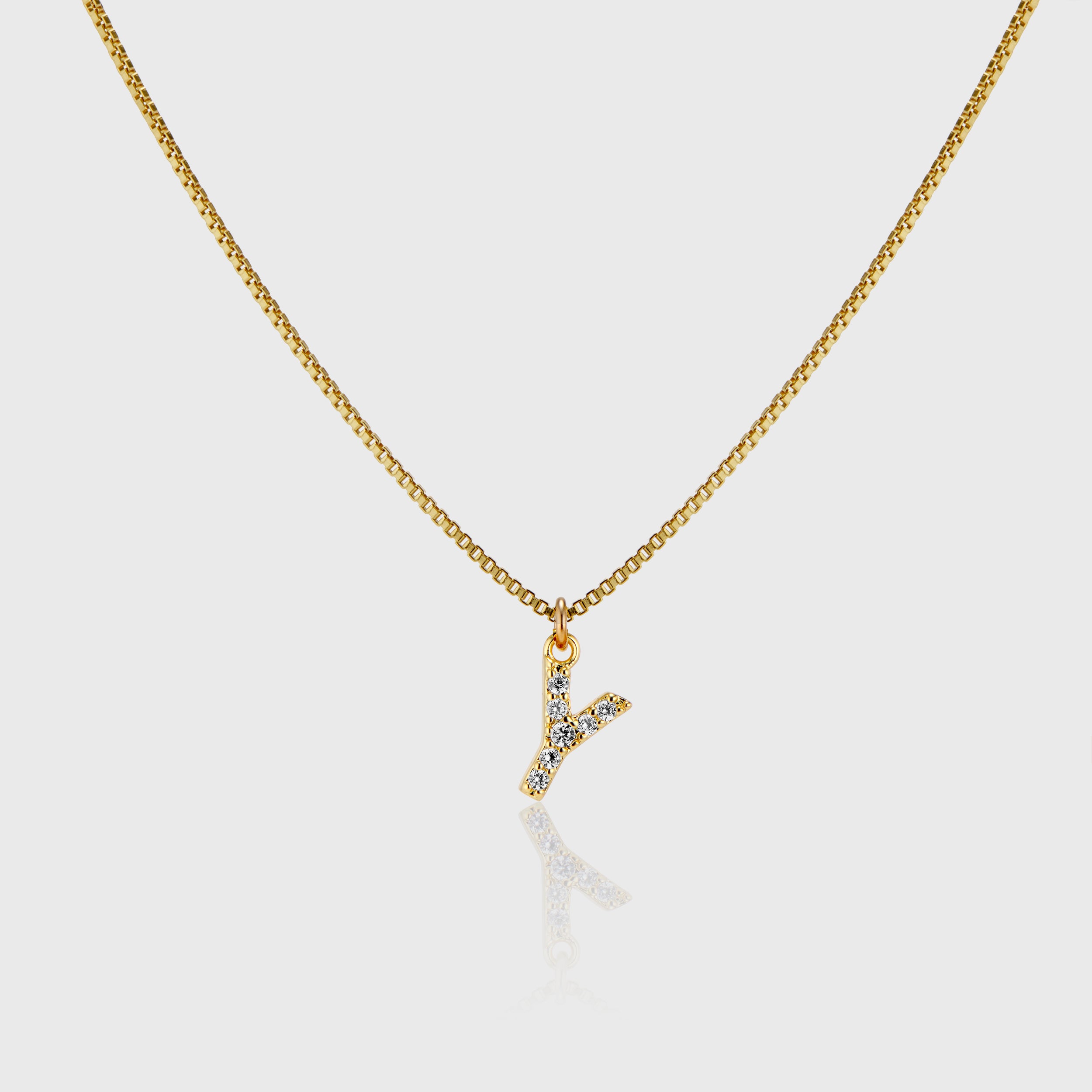 Pave Initial Charm Necklace - Alexa Kelley