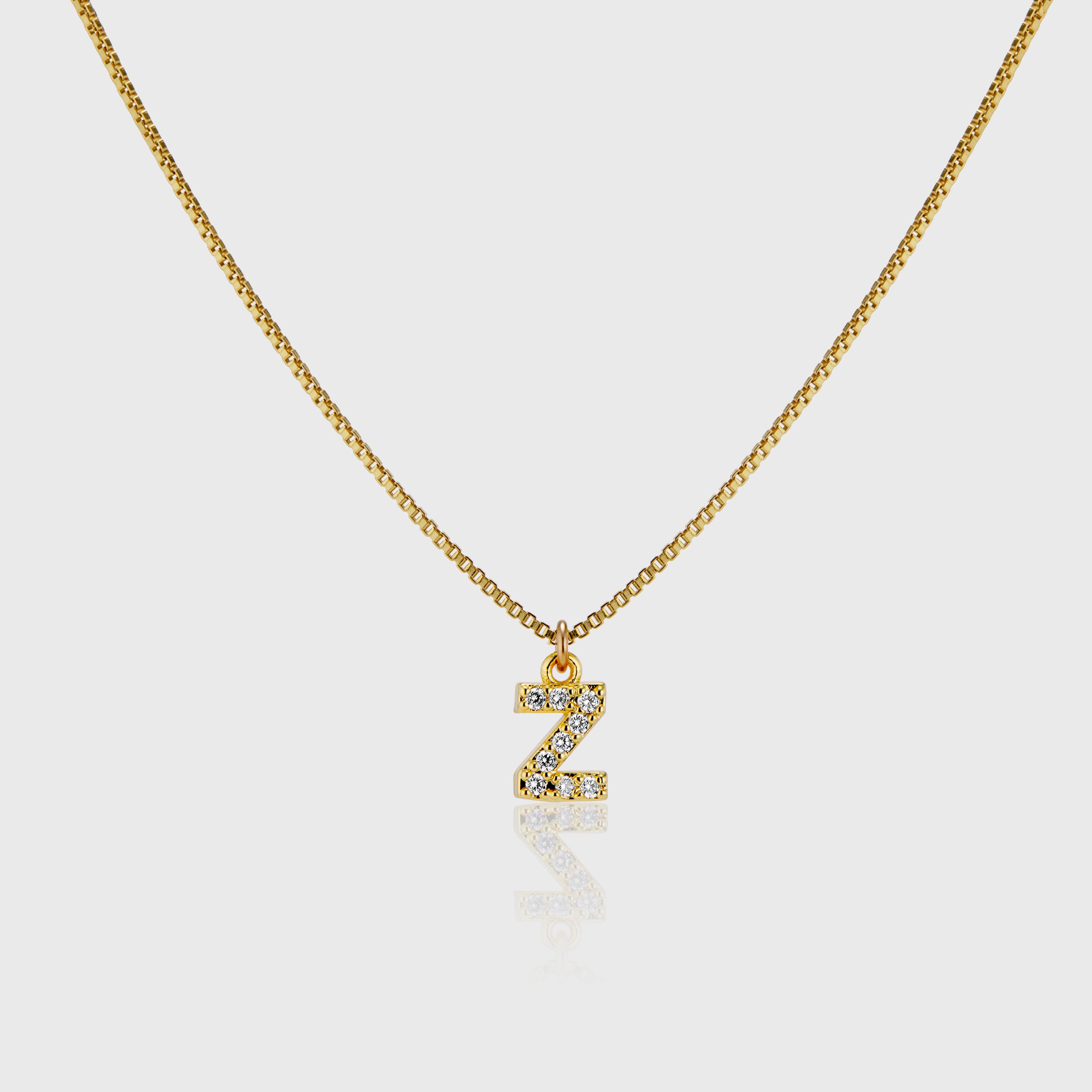 Pave Initial Charm Necklace - Alexa Kelley