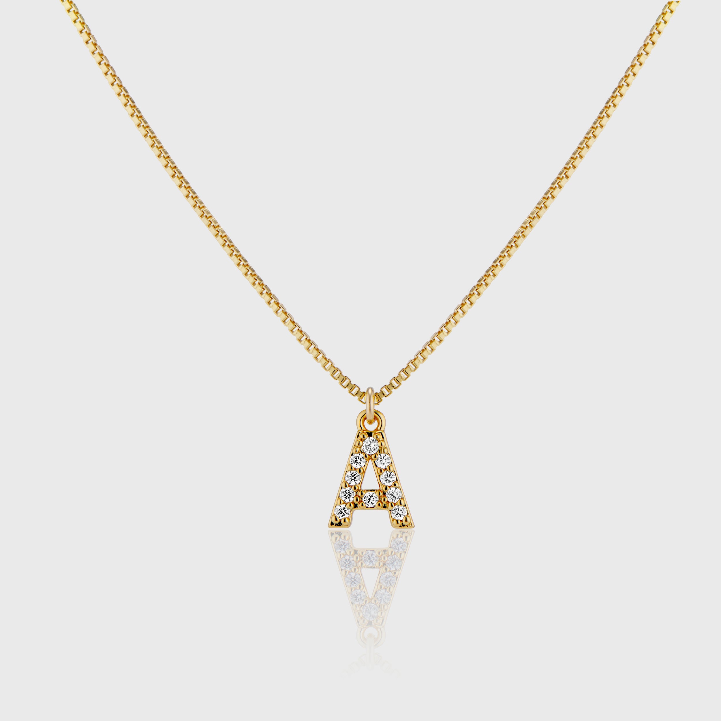 Pave Initial Charm Necklace - Alexa Kelley