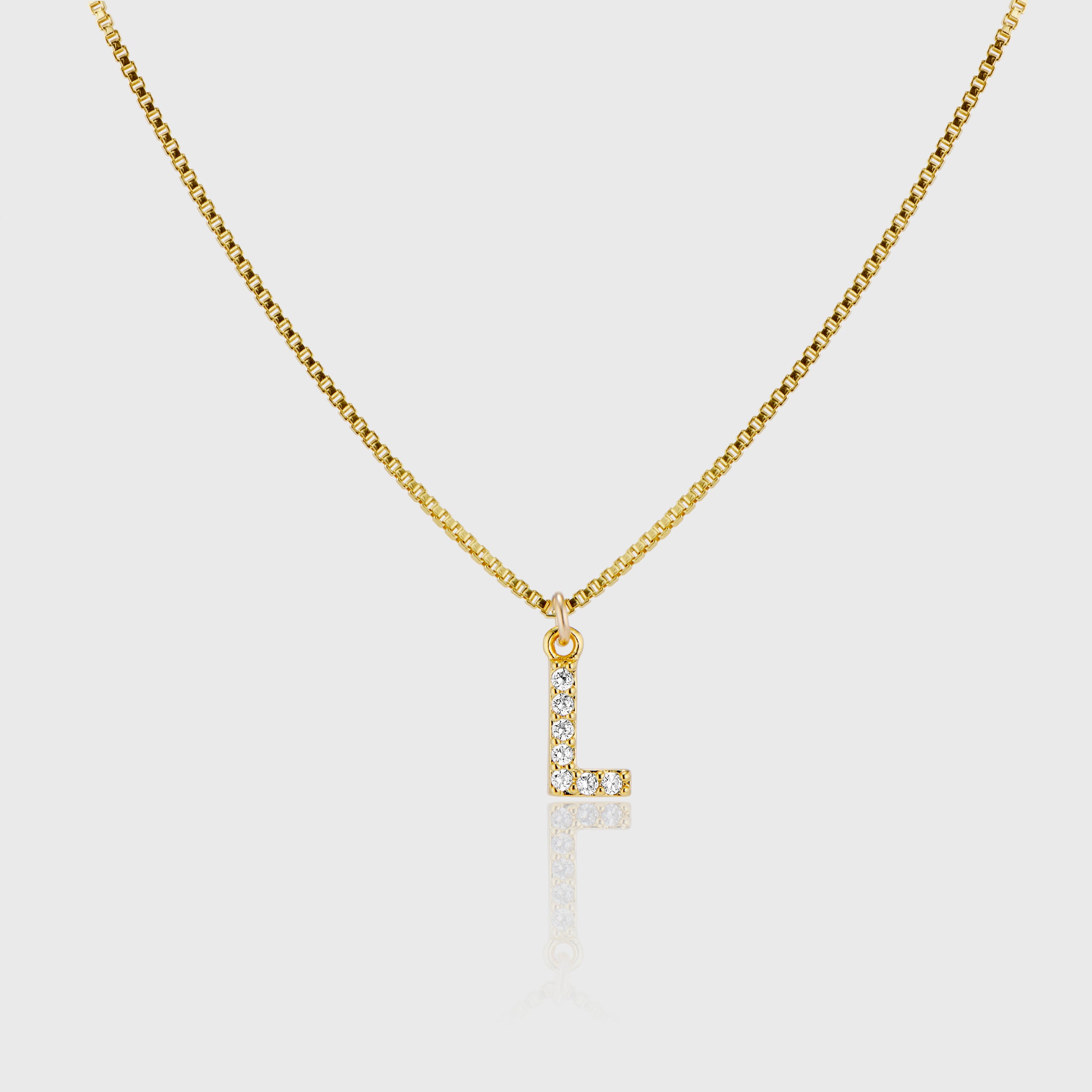 Pave Initial Charm Necklace - Alexa Kelley
