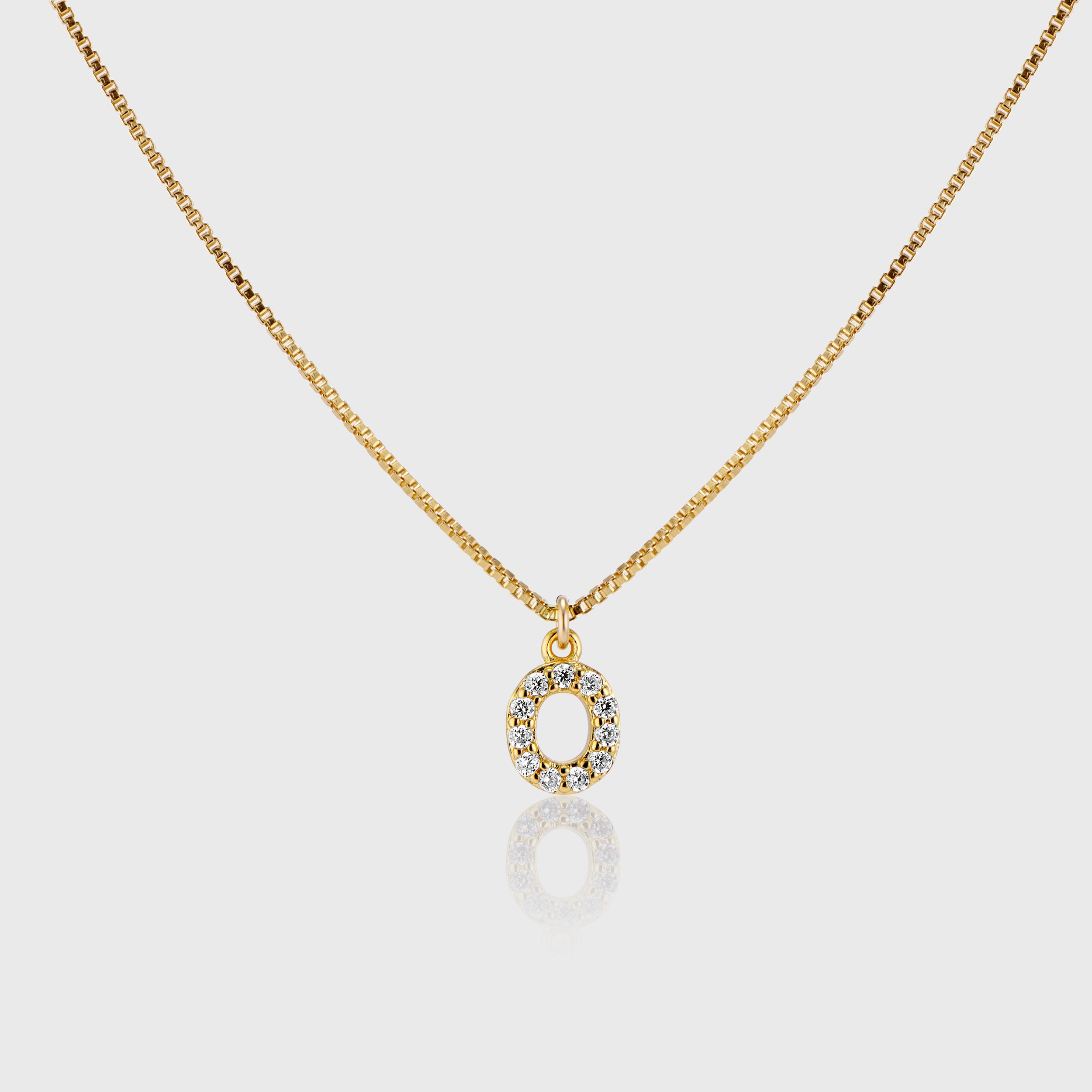 Pave Initial Charm Necklace - Alexa Kelley
